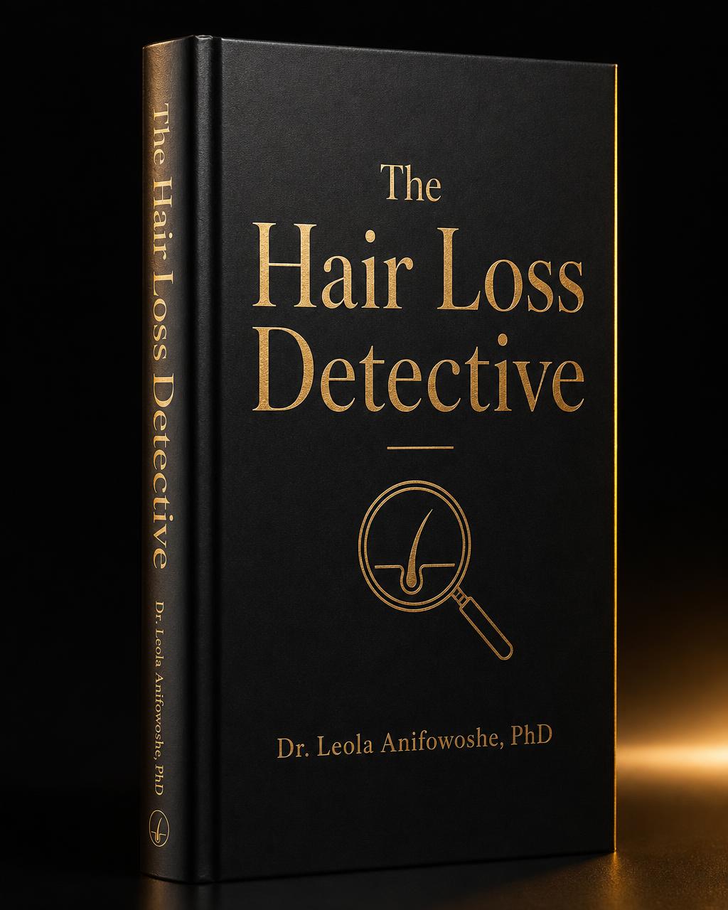 Book cover — The Hair Loss Detective™ by Dr. Leola Anifowoshe, PhD
